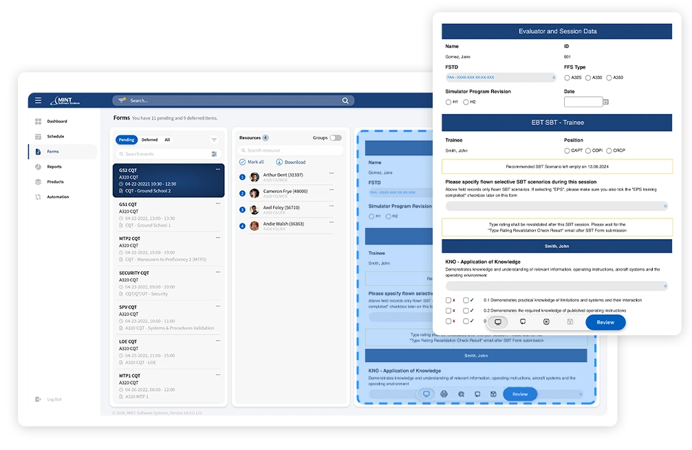 MINT TMS Digital Grading Forms