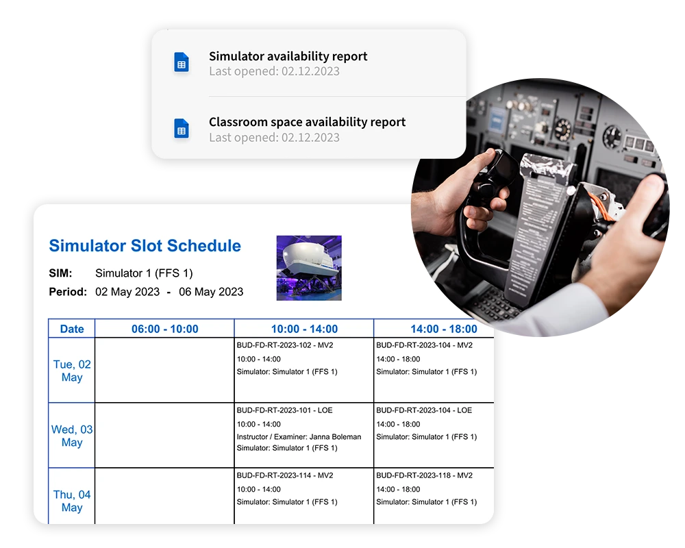 Flight Simulator Availability Report - MINT TMS